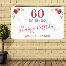 60 so was Rote Rose Floral 60. Geburtstagsparty