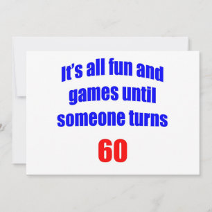 60 Spaß und Spiele Einladung