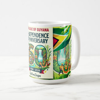 60. Unabhängigkeitstag der Republik Guyana Kaffeetasse