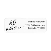 60 und Fabelhaft Sechzigster Geburtstag Elegante S