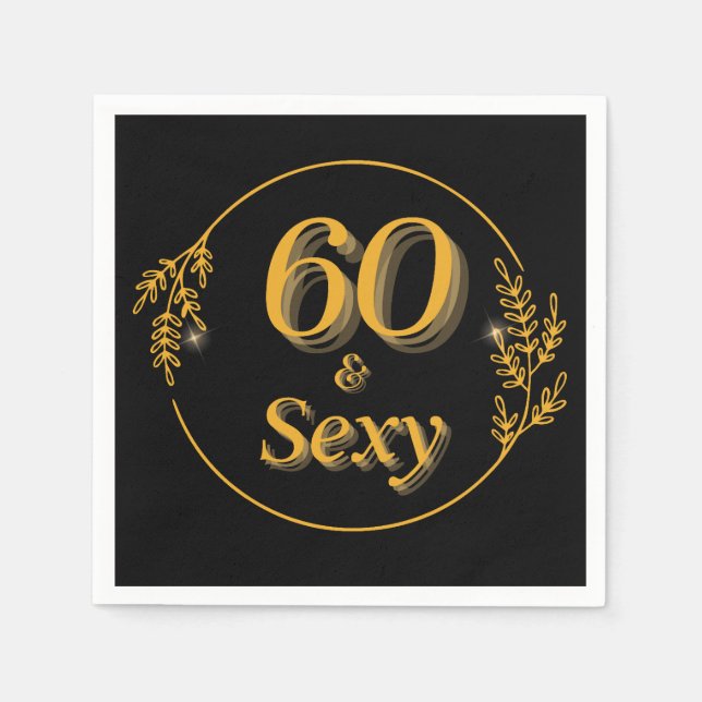 60 und fabelhaft serviette (Vorderseite)