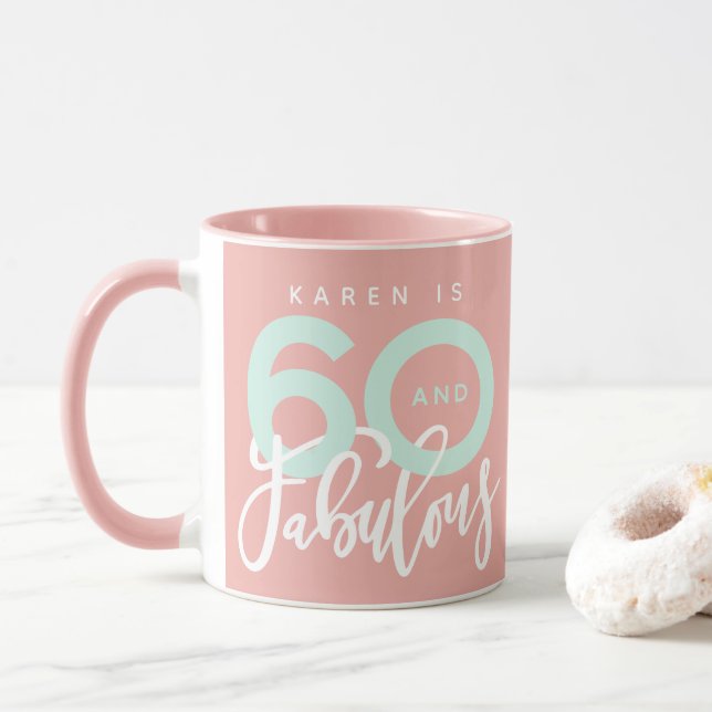 60 und fabelhafte Tasse (Mit Donut)