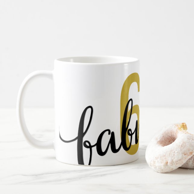 60 und Fabulous 60. Geburtstagsgeschenk Kaffeetasse (Mit Donut)