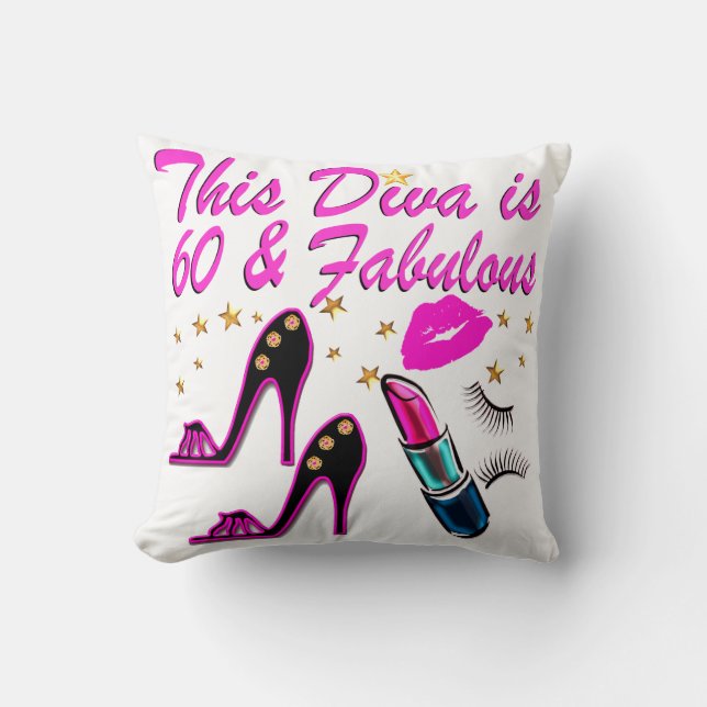 60 UND FABULOUS DIVA KISSEN (Vorderseite)
