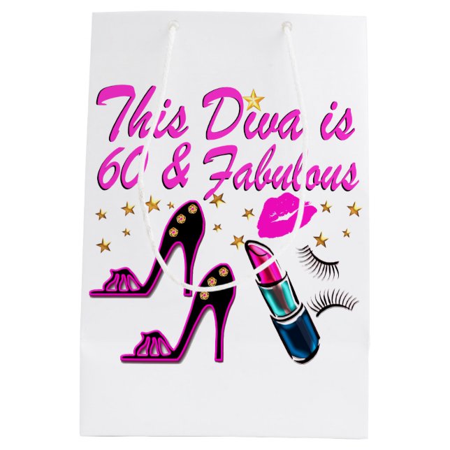 60 UND FABULOUS DIVA MITTLERE GESCHENKTÜTE (Rückseite)