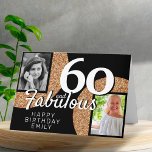 60 und fabulous Gold Glitzer 2 Foto 60. Geburtstag Karte<br><div class="desc">60 und fabulous Gold Glitzer 2 Foto 60. Geburtstag Grußkarte. Fügen Sie Ihre Fotos hinzu - Sie können ein altes und neues Foto verwenden. Fügen Sie Ihren Namen,  Alter und Text hinzu oder löschen Sie ihn.</div>