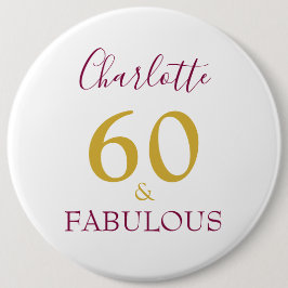 60 und Fabulous Modern 60. Geburtstag Button
