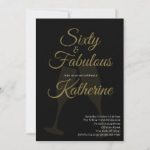 60 und Fantastisch | 60. Geburtstagsfeier Schwarz 