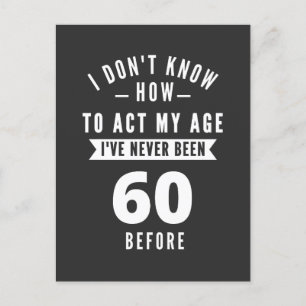 60 und Fantastisch / Alles Gute zum 60. Geburtstag Postkarte