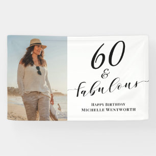 60 und Fantastisch Sechzigster Geburtstag Foto Sch Banner