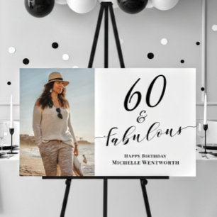 60 und Fantastisch Sechzigster Geburtstag Foto-Skr Poster