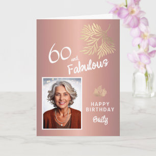 60 und fantastisches Laub 60. Geburtstagsfoto Karte