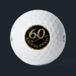 60 und immer noch schwingen' golfball<br><div class="desc">60. Geburtstag Gedenkbälle Golfbälle.</div>