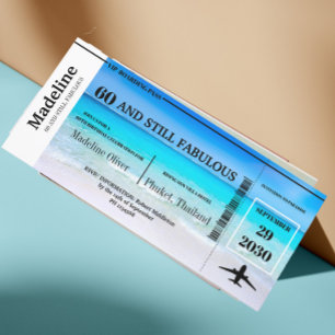60 und noch Fabelous Boarding Pass Geburtstag