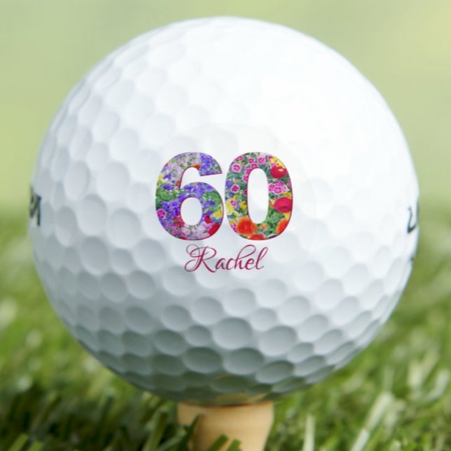 60 und Phantastisch Friend - Blumengeburtengeschen Golfball (Von Creator hochgeladen)