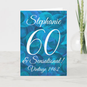 60 und sensationelle Elegant Ocean Blue Karte