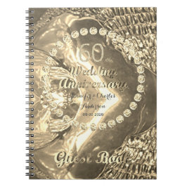 60. Wedding Anniversary Guest Book Chic Diamonds Notizblock