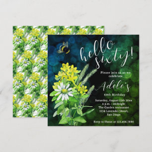 60. Wildblume Aquarell Einladung