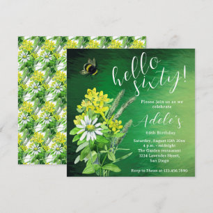 60. Wildblume Aquarell Einladung