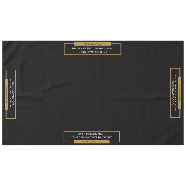 60 "x104" Messe Tablecloth Gold Black Tischdecke (Vorderseite (Horizontal))