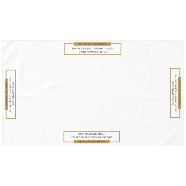 60 "x104" Messe Tablecloth Gold Black Tischdecke (Vorderseite (Horizontal))