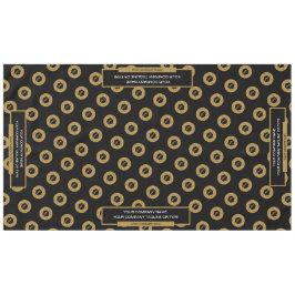 60"x104"-Tischtennislogos Gold Schwarz Tischdecke