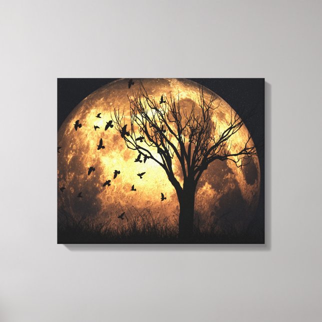 60"x40" Leinwand Art w' "Harvest Moon"-Image (Vorderseite)