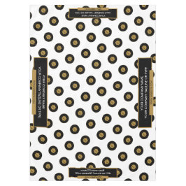 60"X84" Tischtennisloth-Logo Gold Weiß Tischdecke