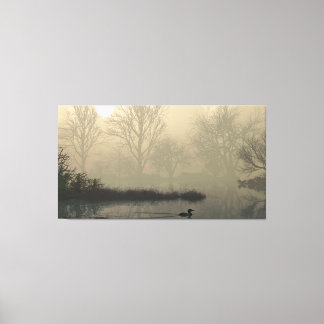 60" x 40" Canvas Art with "Foggy Dawn" image Leinwanddruck