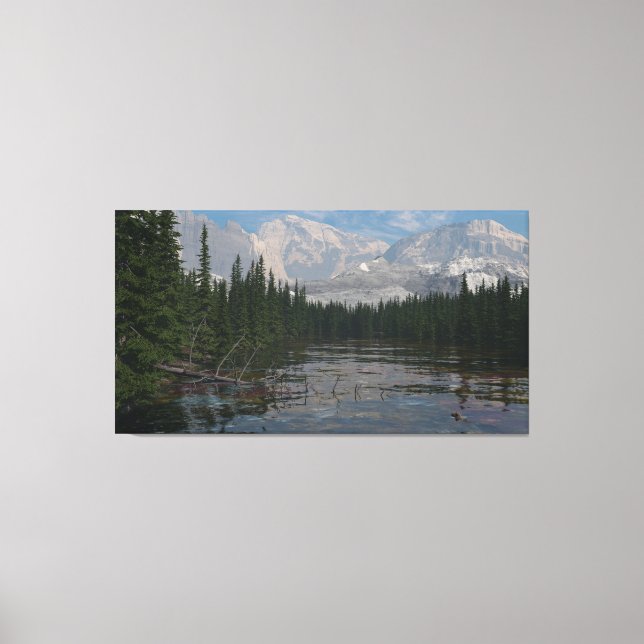 60" x 40" Leinwand Poster mit "Boreal Stream" Bild (Vorderseite)