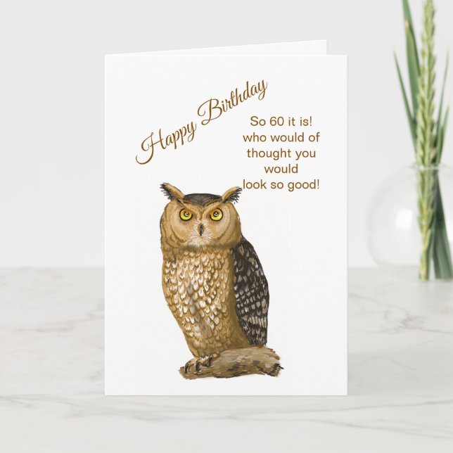 60 year old Birthday Card  Dankeskarte (Vorderseite)