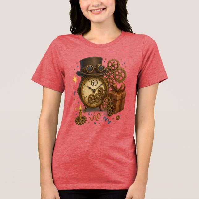 60 & zeitlos - Steampunk-Feier Tri-Blend Shirt (Vorderseite)