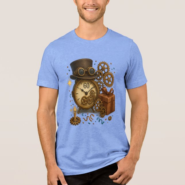 60 & zeitlos - Steampunk-Feier Tri-Blend Shirt (Vorderseite)