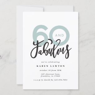 60 zum Geburtstag guter moderner Typografie machen