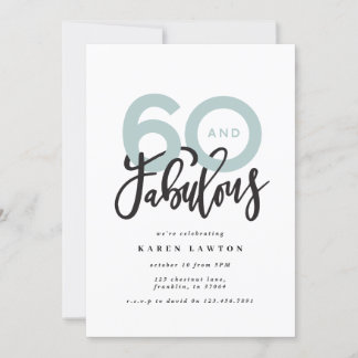 60 zum Geburtstag guter moderner Typografie machen