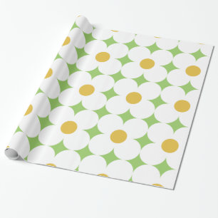 60er 70er Blumenmuster-Wrapierpapier Geschenkpapier