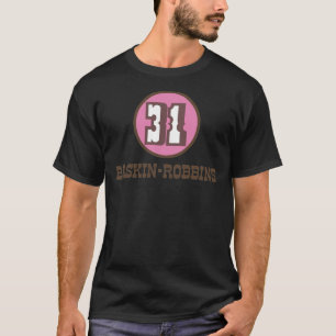 60er-70er Jahre Vintage eingestelltes Baskin-Robbi T-Shirt