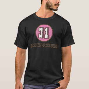 60er-70er Jahre Vintage eingestelltes Baskin-Robbi T-Shirt
