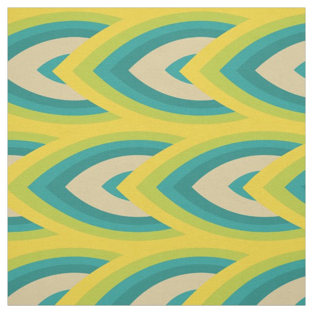 60er 70er Mod Retro-Patron Stoff (Muster)