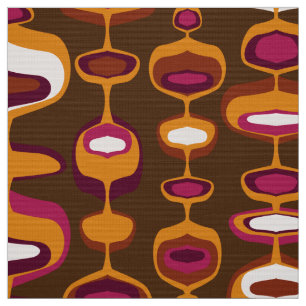 60er 70er Mod Retro-Stoffmuster Stoff