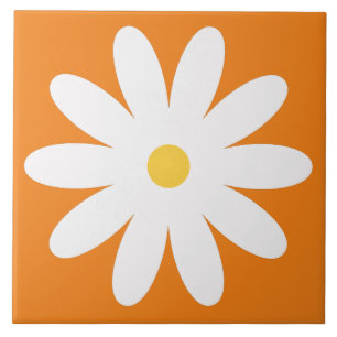 60er 70er Retro-Blumentafel Fliese