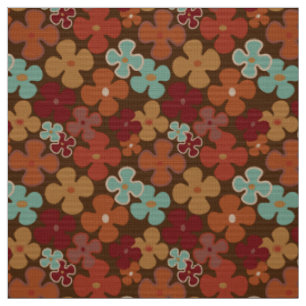 60er 70er retro Mod Blume Muster Stoff