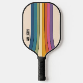 60er 70er Retro Streifen Pickleball Schläger