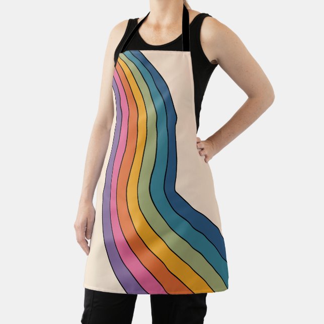 60er 70er Retro Streifen Schürze (InSitu)