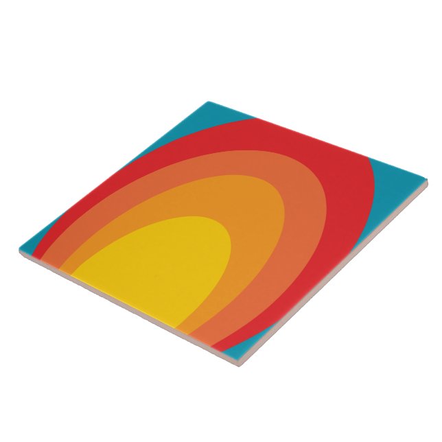 60er 70er Retromuster Keramik Fliese (Seite)