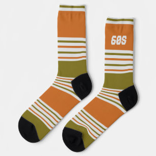60er 70er Süße klassische Retro-Farben und Streife Socken