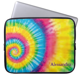 60er Hippie Gefärbte Krawatte Laptop Sleeve - Pers