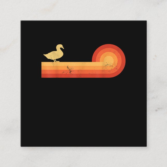 60er im Duschstil 70er Bauerngeschenke Männer Baue Quadratische Visitenkarte (Vorderseite)