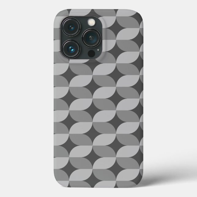 60er Jahre Mono Muster Case-Mate iPhone Hülle (Rückseite)