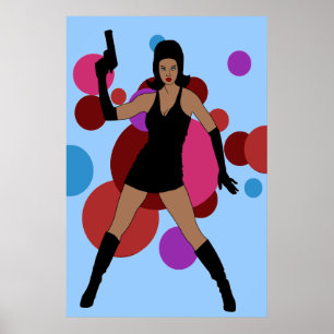 60er Jahre Spionage Mädchen Poster